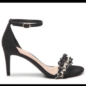 Kelly & Katie Tweed Pearl Sandal Heels